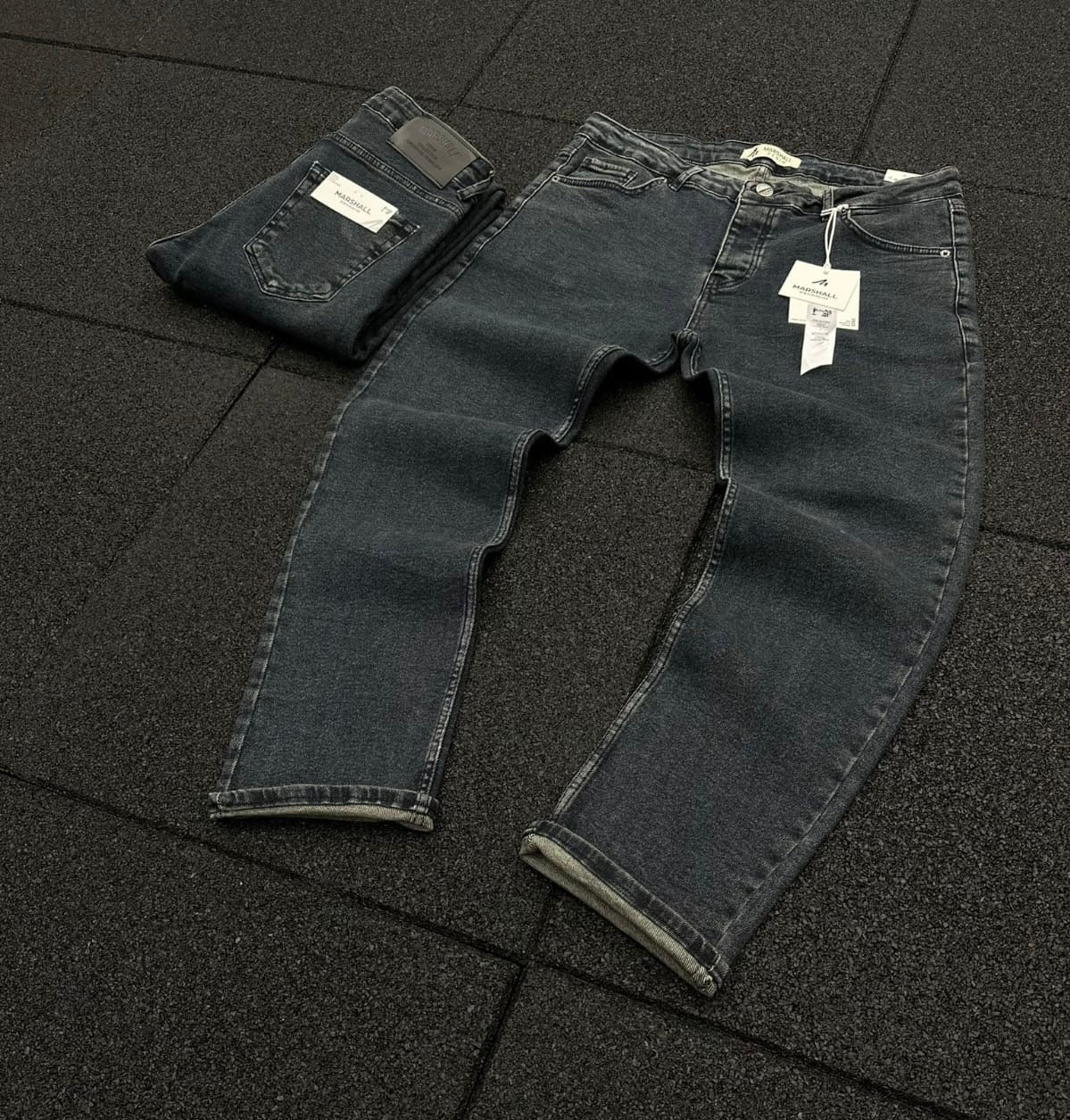 Muške slim fit farmerke – tamno sive